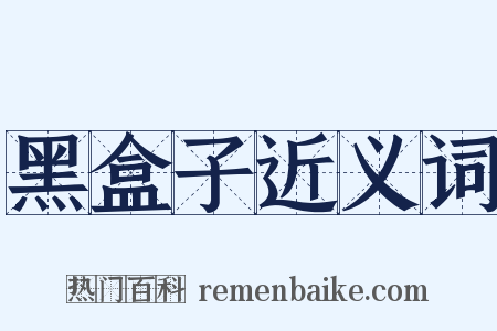 黑盒子近义词是什么意思的图片